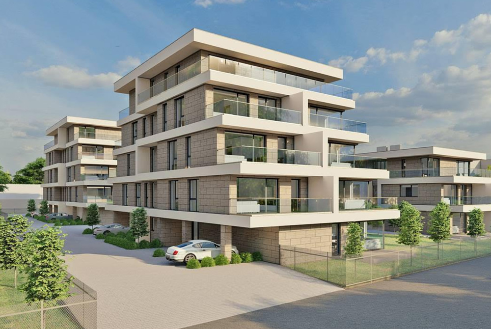 Balatonlellén épülő társasházban eladó apartmanok.
